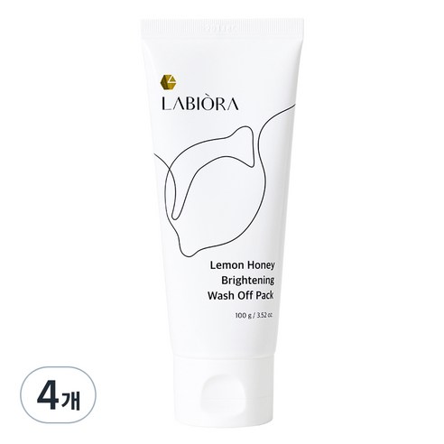 환한 얼굴을 위한 라비오라 레몬 허니 브라이트닝 워시오프 팩