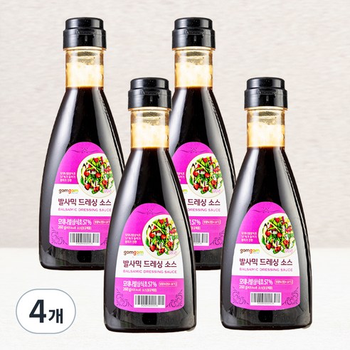 곰곰 발사믹 드레싱 소스, 260g, 4개