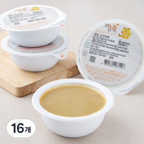 짱죽 웰빙죽 쌀눈 고구마죽 (냉장), 200g, 16개