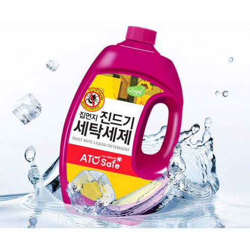 아토세이프 드럼겸용 집먼지진드기 세탁세제, 2.5L, 4개