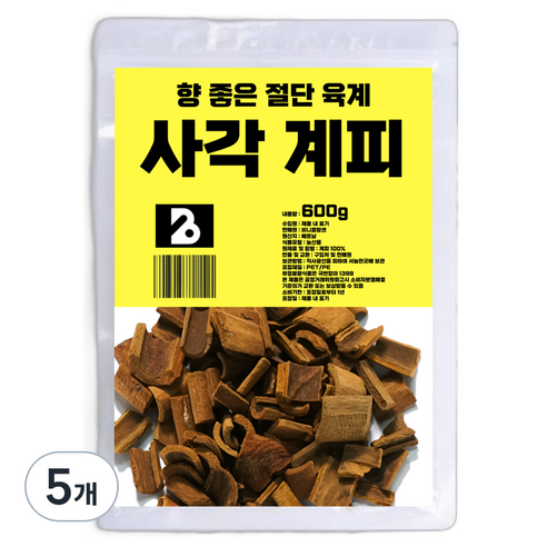 비니플랑센 향 좋은 절단 육계 사각 계피, 600g, 5개