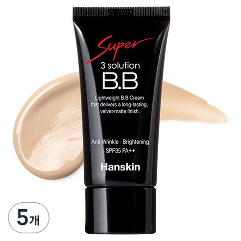 한스킨 수퍼 쓰리 솔루션 BB크림 SPF35 PA++, 30ml, 5개