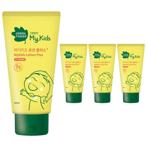 그린핑거 마이키즈 로션 플러스, 260ml, 4개