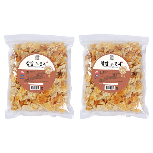 경성당 국내산 찹쌀 누룽지, 1kg, 2개
