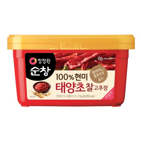 청정원순창 100% 현미 태양초 찰고추장, 2kg, 1개