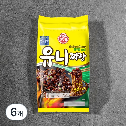 오뚜기 유니짜장 2인분, 610g, 6개