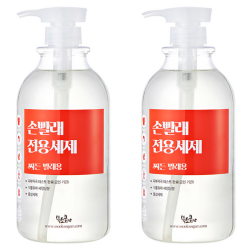 쑥소쿰 손빨래 전용세제 찌든빨래용 본품, 1L, 2개