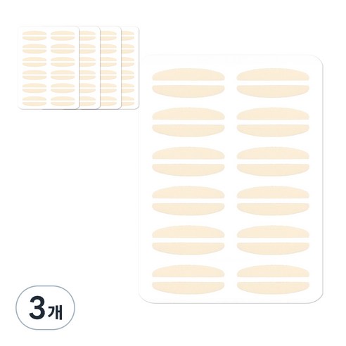 더분 깃털 누드 단면 쌍꺼풀테이프 120p, 누드L타입, 3개