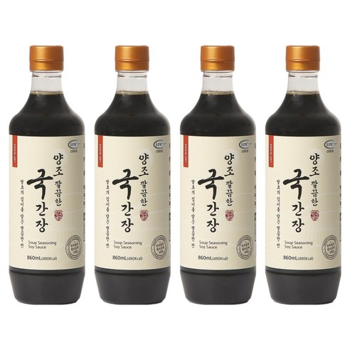 신앙촌 양조 깔끔한 국간장, 860ml, 4개