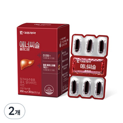 에너씨슬 콜레다운 밀크시슬, 30정, 2개