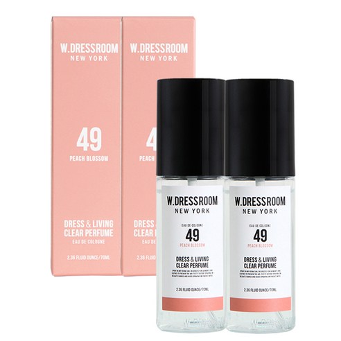 더블유드레스룸 드레스퍼퓸 70ml, No.49 피치블러썸, 2개