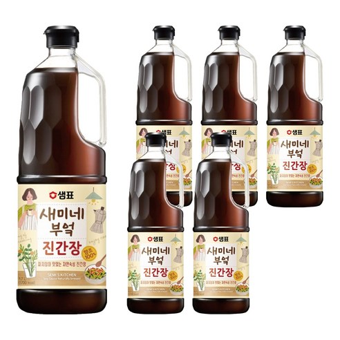 새미네부엌 진간장, 1.7L, 6개