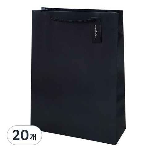 영프리자 프리미엄 펄 디자인 메르시 무지 선물 쇼핑백, 그레이, 20개