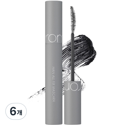 롬앤 한올 픽스 마스카라, L01 롱 블랙, 6개