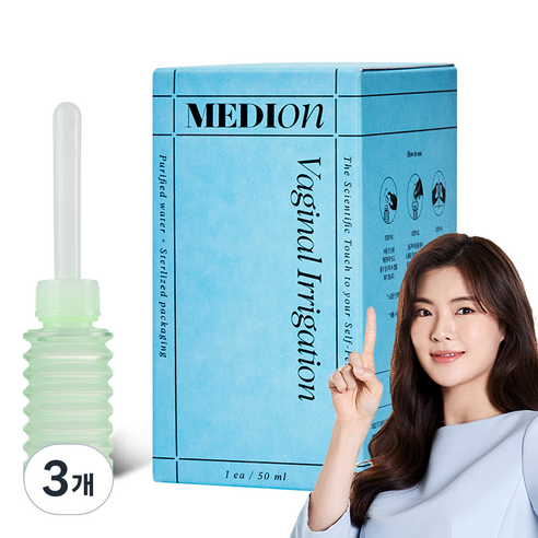 메디온 의료기기 일회용 질세정기 Y존케어 여성청결제, 3개