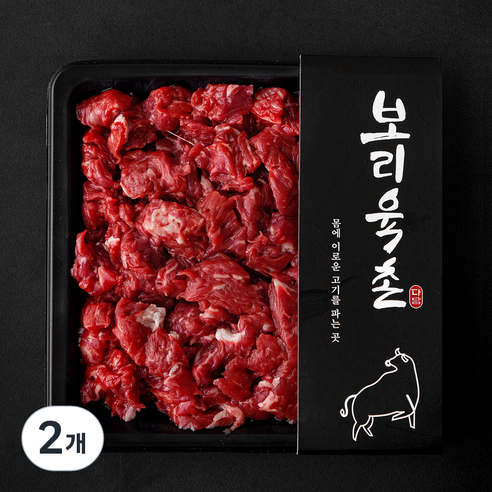 [로켓프레시] 보리육촌 국내산 소고기 정육 세절 국거리용 (냉장), 2개, 300g