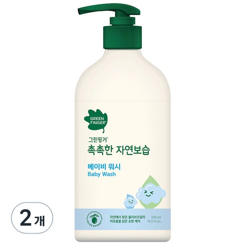 그린핑거 촉촉한 자연보습 베이비 워시, 500ml 2개팩 
욕실용품/스킨케어