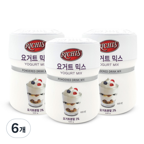 (주)동서 리치스 요거트 믹스, 520g, 1개입, 6개