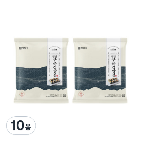 정담김 구운 김밥김 10p, 22g, 10봉