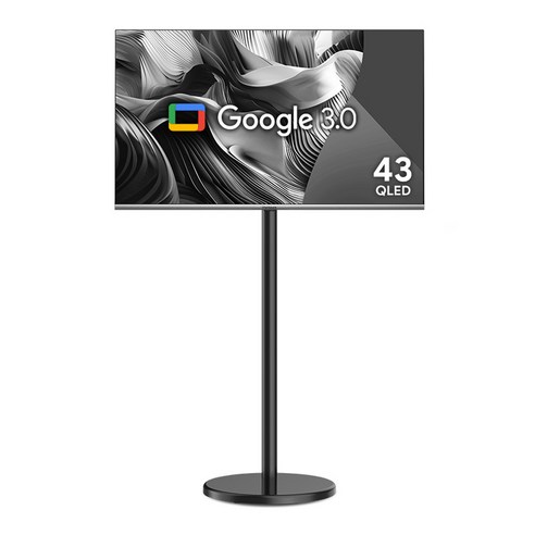 더함 FHD QLED 제로베젤 구글 OS 스마트TV + 삼탠바이미 스탠드 에센셜 세트, 109cm(43인치), NA431QLED IPS SH 2024C, MS22-231L(블랙), 스탠드형, 고객직접설치 더함tv