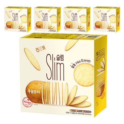 해태제과 구운감자 슬림, 240g, 5개
