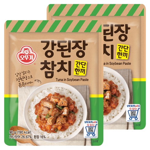 오뚜기 간단 한끼 강된장 참치, 90g, 2개