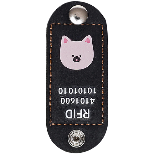 뽀시래기 강아지 동물등록 RFID 외장인식칩 가죽형 인식표, 14