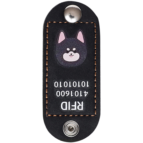 뽀시래기 강아지 동물등록 RFID 외장인식칩 가죽형 인식표, 21