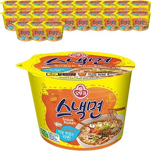 오뚜기 스낵면 컵라면 90g, 24개