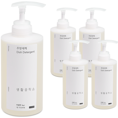 생활공작소 주방세제, 500ml, 5개