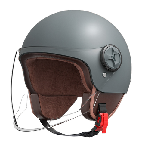 리버폭스 클래식 빈티지 운동용 반모 헬멧, 다크 그레이