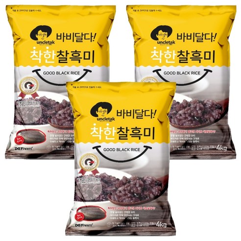 엉클탁 바비달다 착한 찰흑미, 4kg, 3개