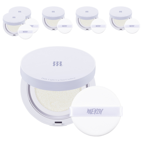 머지 데일리 라이트 업 선쿠션 SPF50+ PA++++, 12ml, 12g, 6개