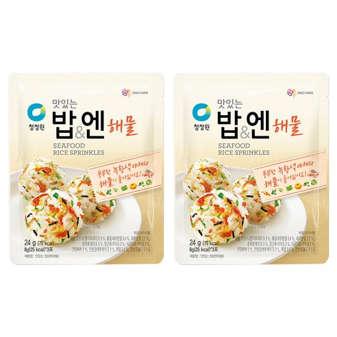 청정원 맛있는 밥 엔 해물 후리가케, 24g, 2개