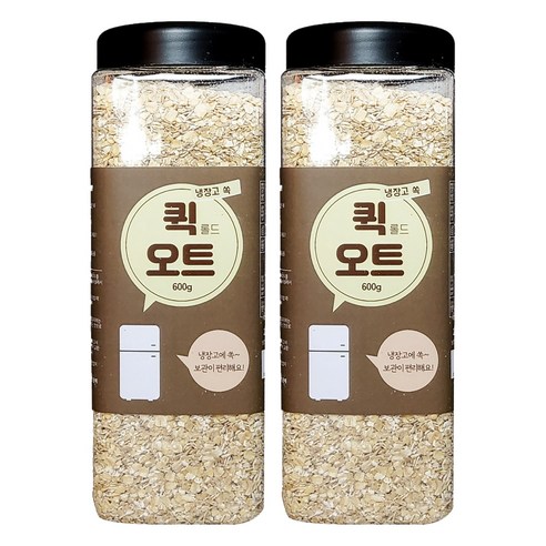 냉장고쏙 퀵 롤드 오트, 600g, 2개