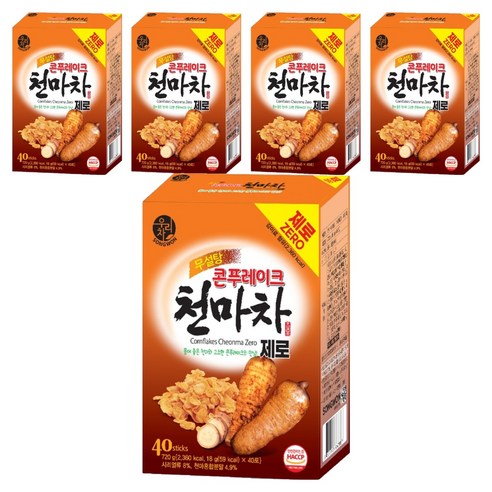 우리차 콘푸레이크 제로 천마차, 18g, 40개입, 5개