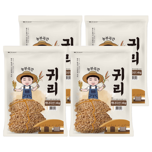 농부곡간 캐나다산 귀리, 4kg, 4개
