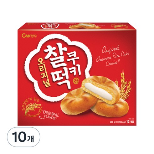 청우식품 오리지널 찰떡쿠키 12p, 258g, 10개