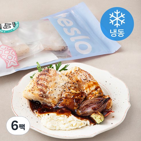 해슬로 벌크업 블랙페퍼 대구살 (냉동), 200g, 6팩