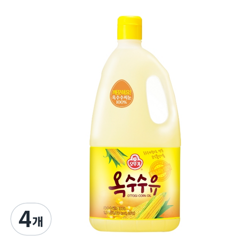 오뚜기 옥수수유, 4개, 1800ml