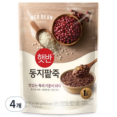 비비고 동지팥죽, 4개, 420g