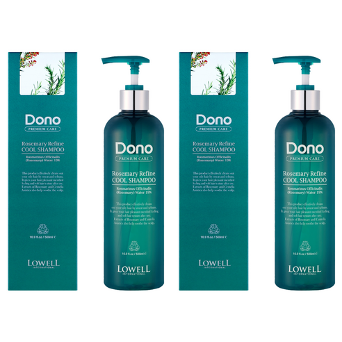 LOWELL 도노 리파인 쿨 샴푸, 500ml, 2개