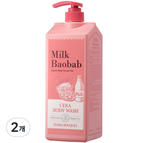 밀크바오밥 세라 바디워시 플로라부케, 2개, 1200ml