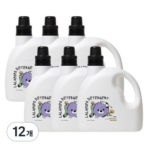 케이맘 랄라포포 유아용 세탁세제 목련향, 1.7L, 12개