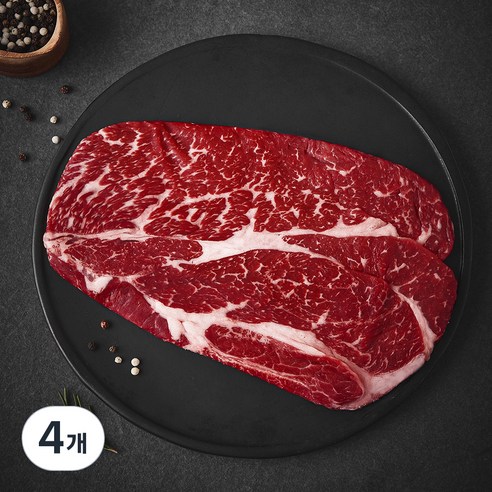 호주산 곡물 윗등심 구이용, 300g, 4개