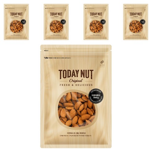 투데이넛 구운아몬드, 300g, 5개