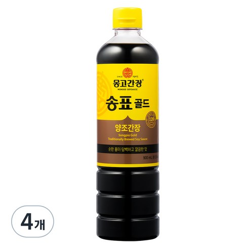 몽고간장 송표 골드, 900ml, 4개