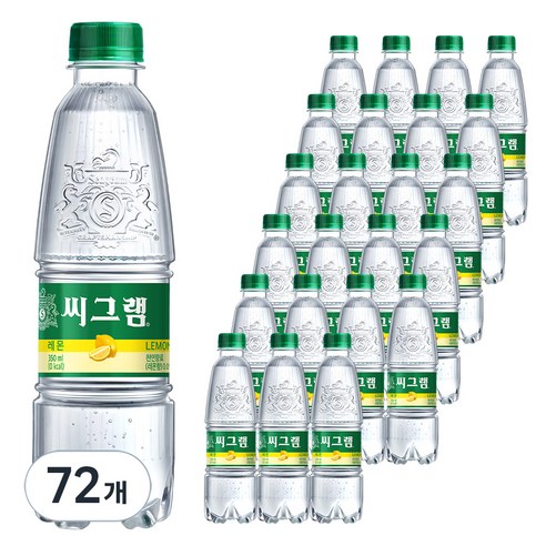 씨그램 레몬 탄산수, 350ml, 72개
