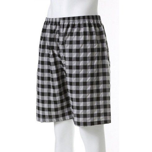 땀 많은 남자도 쾌적하게 숙면을! 스타일까지 살려주는 체크 5부 잠옷 바지