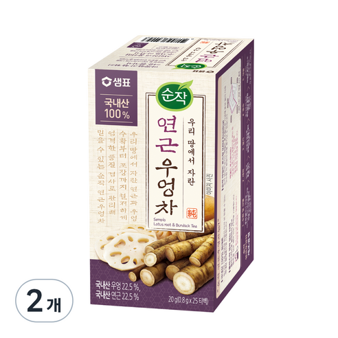 순작 연근우엉차, 2개, 25개입, 0.8g